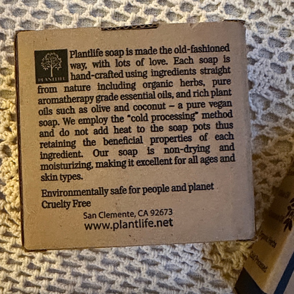 Plantlife Rosemary Tea Tree Aromatherapy Handmade Soap Set of 4 Vegan Natural - Picture 5 of 5